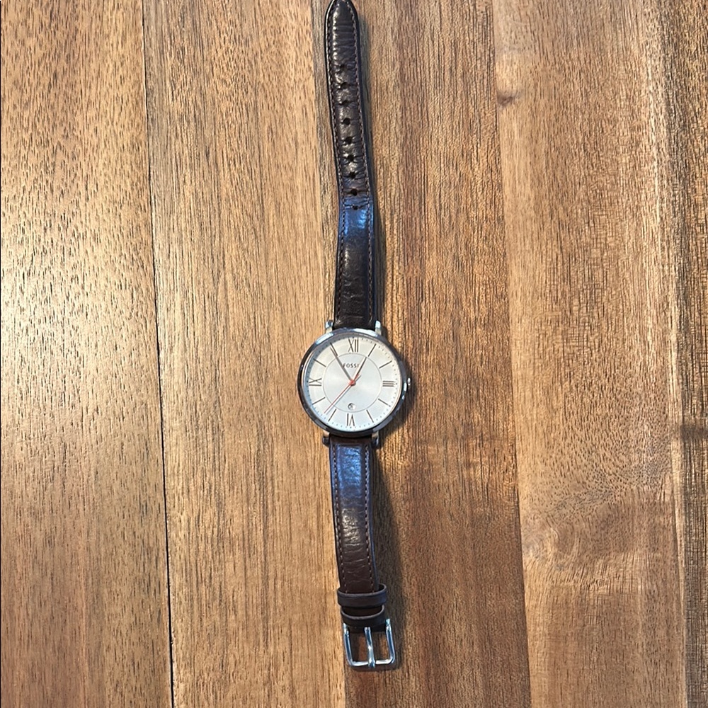 Fossil Brown Leather Strap Watch